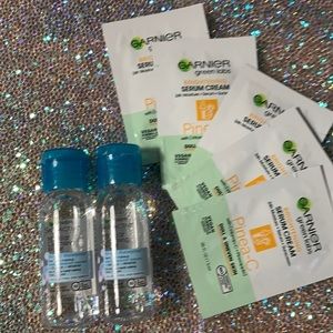 3/$15 7pc set GARNIER brightening serum cream and micellar cleansing waters